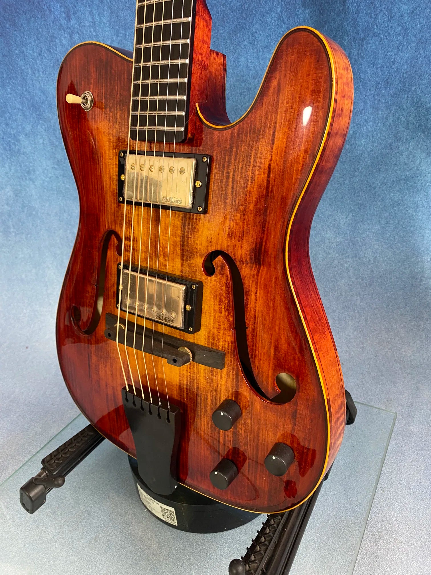 Handmade Archtop Jazz Guitar-Luthier Custom Electric Guitar Components Kit Spruce Top Ebony Maple Neck for Professional