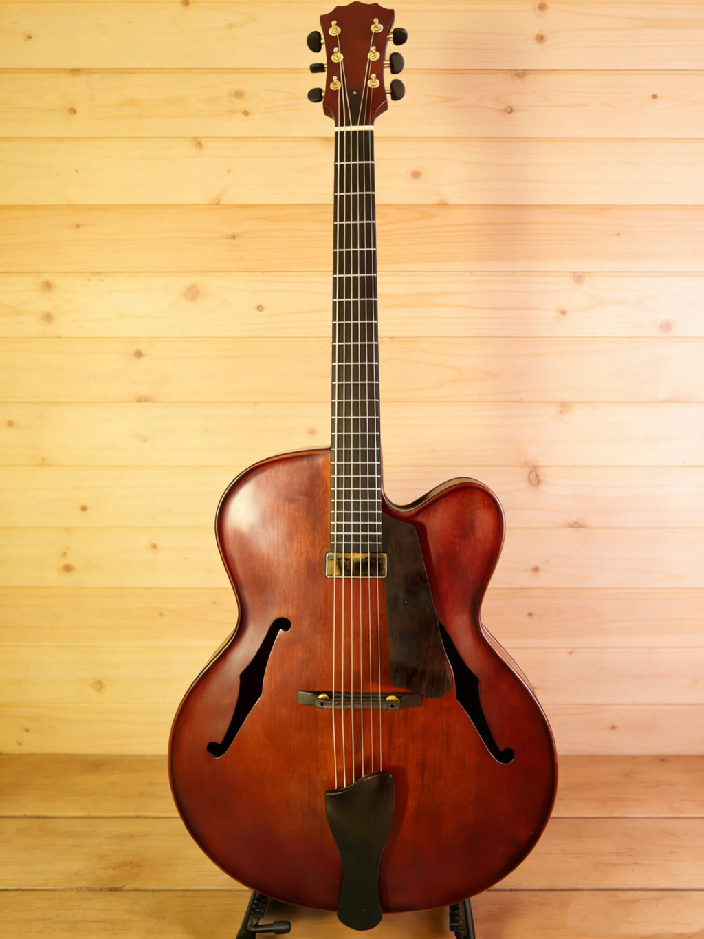ViolinArchtop Jazz Guitar Spruce Top Mahogany Hollow Body Electric Acoustic 17inch Yunzhi Luthier Custom Handmade-in Stock Ready