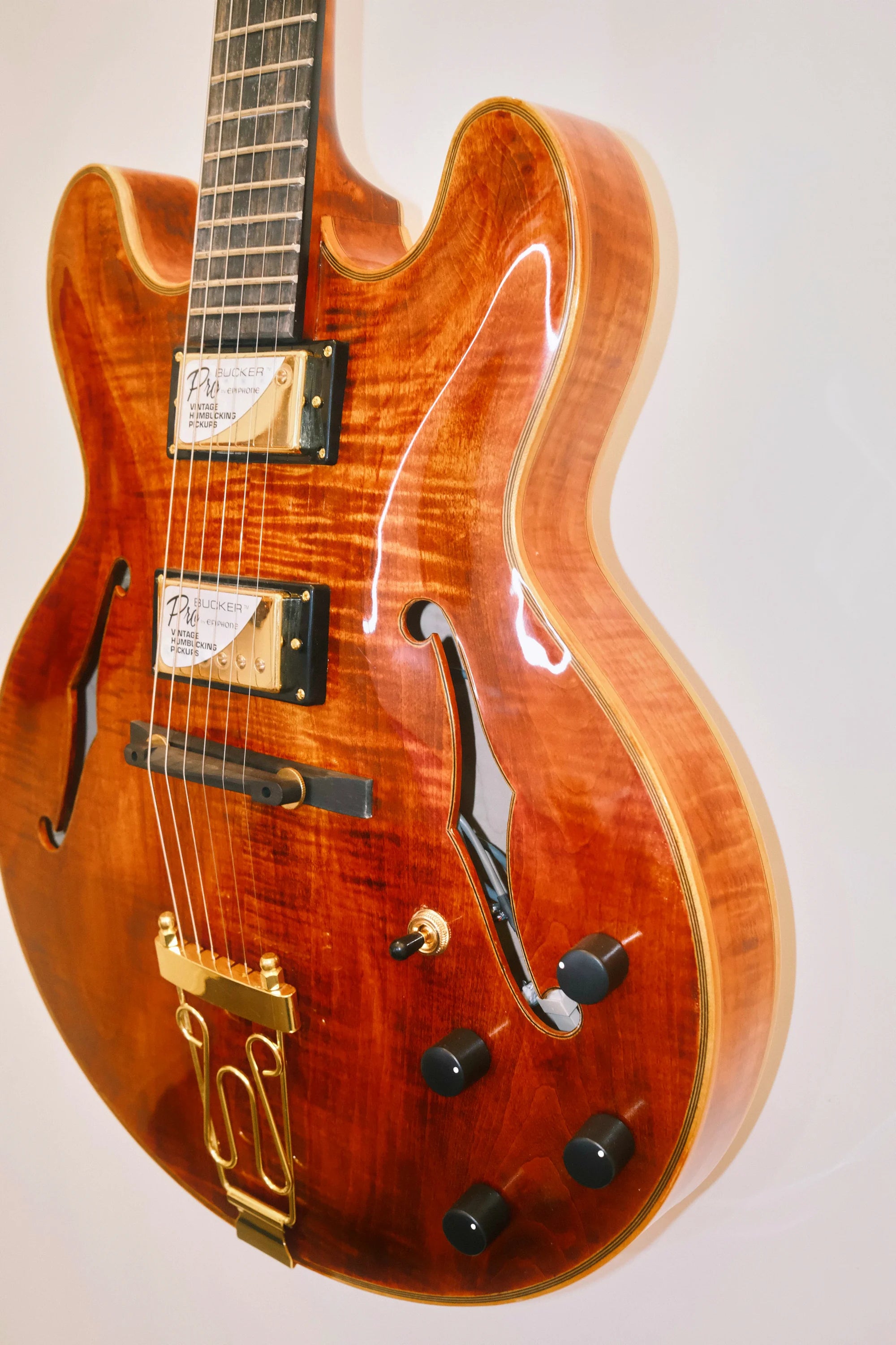 Yunzhi Luthier Handcrafted 335Hollow Body Archtop Electric Guitar Solid Spruce Top Maple Back Ebony Fingerboard Gloss Custom