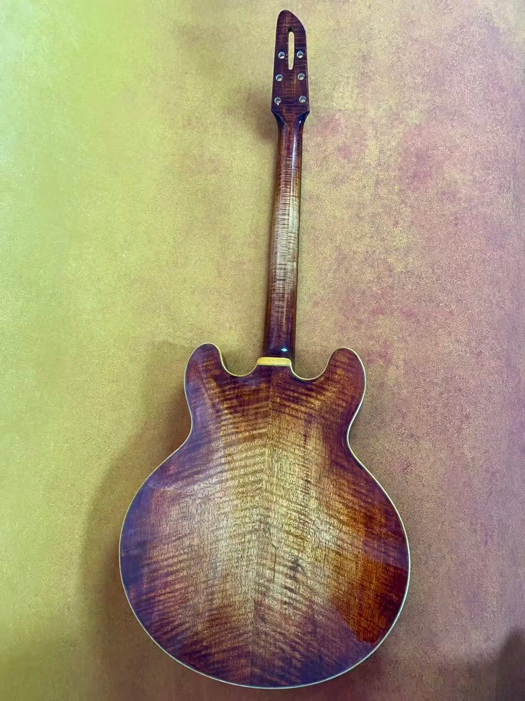 Handcraft Luthier ES335 Archtop Jazz Guitar Hollow Body Components & Kits with Maple Neck Ebony Fingerboard Spruce Top