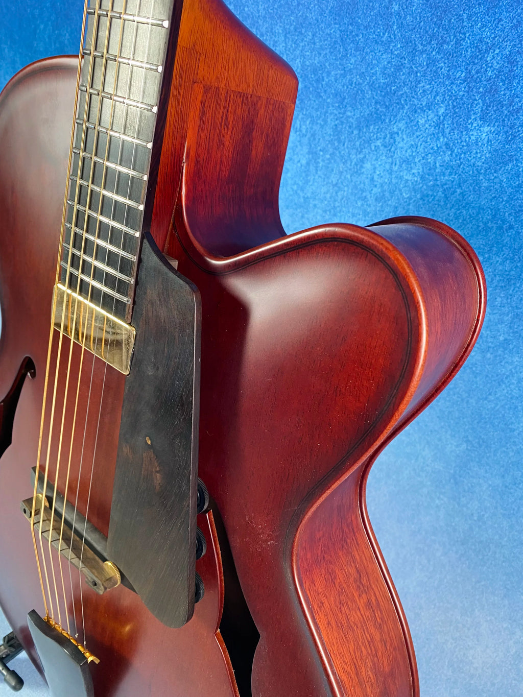 ViolinArchtop Jazz Guitar Spruce Top Mahogany Hollow Body Electric Acoustic 17inch Yunzhi Luthier Custom Handmade-in Stock Ready