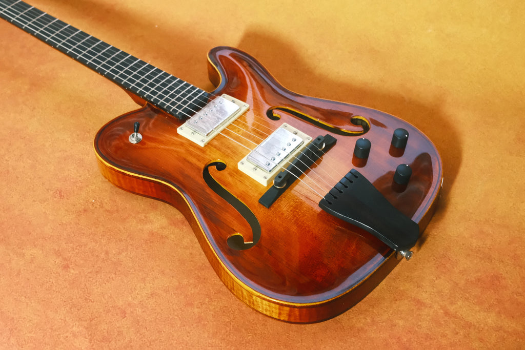 Archtop for Handcraft Carved Solid Maple Spruce Top Mahogany Neck Ebony Fingerboard Hollow Body Electric Guitar Violin