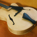 Yunzhi YZ-19NYL Handcrafted 17" Jazz Electric Guitar 6-String Carved Solid Hollow Body Violin Style Spruce Top Maple Neck Ebony