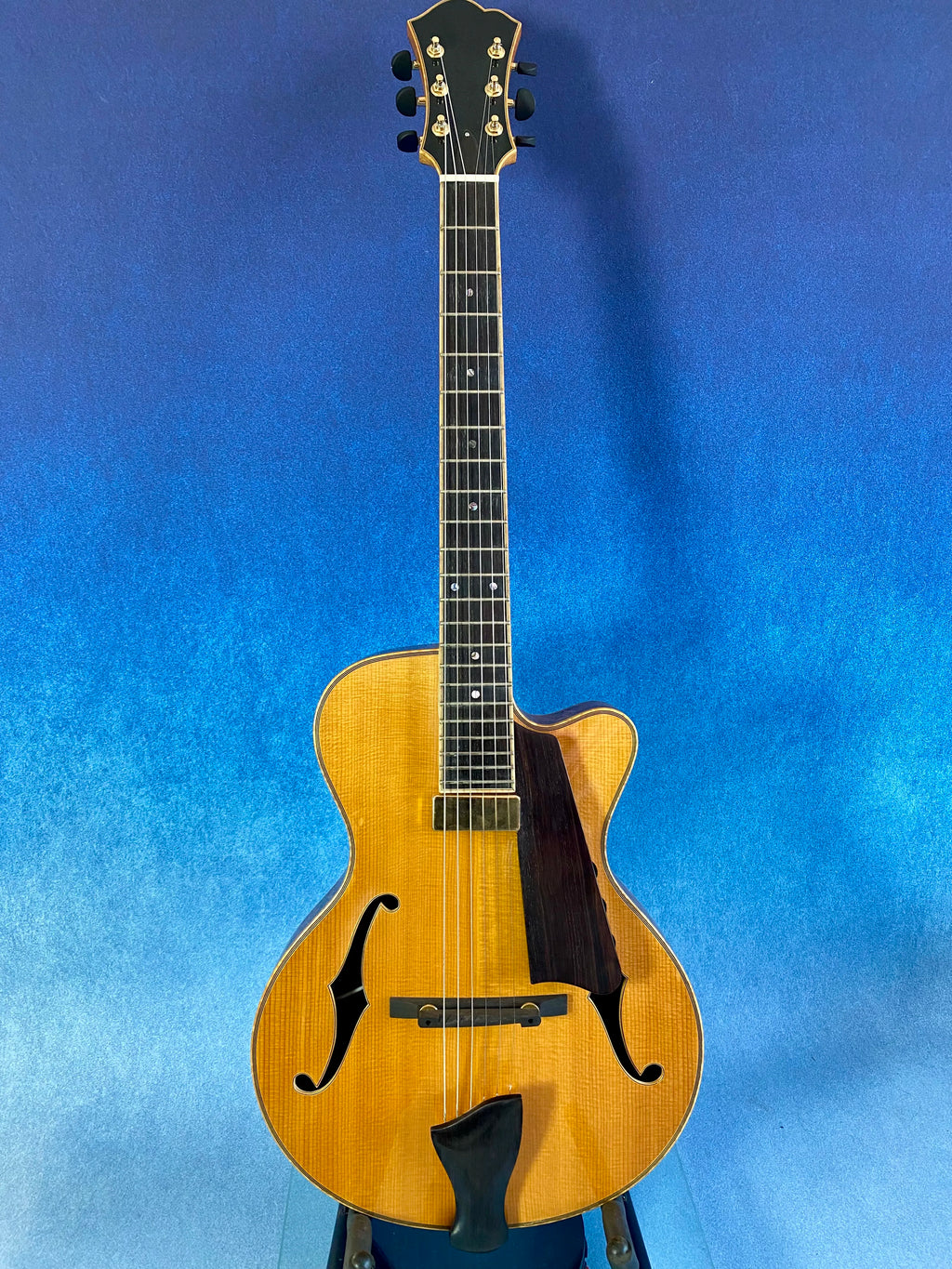Jazz Guitar Spruce Top Hollow Body Gloss Finish Ebony Fingerboard Professional Yunzhi YZA25 Discounted