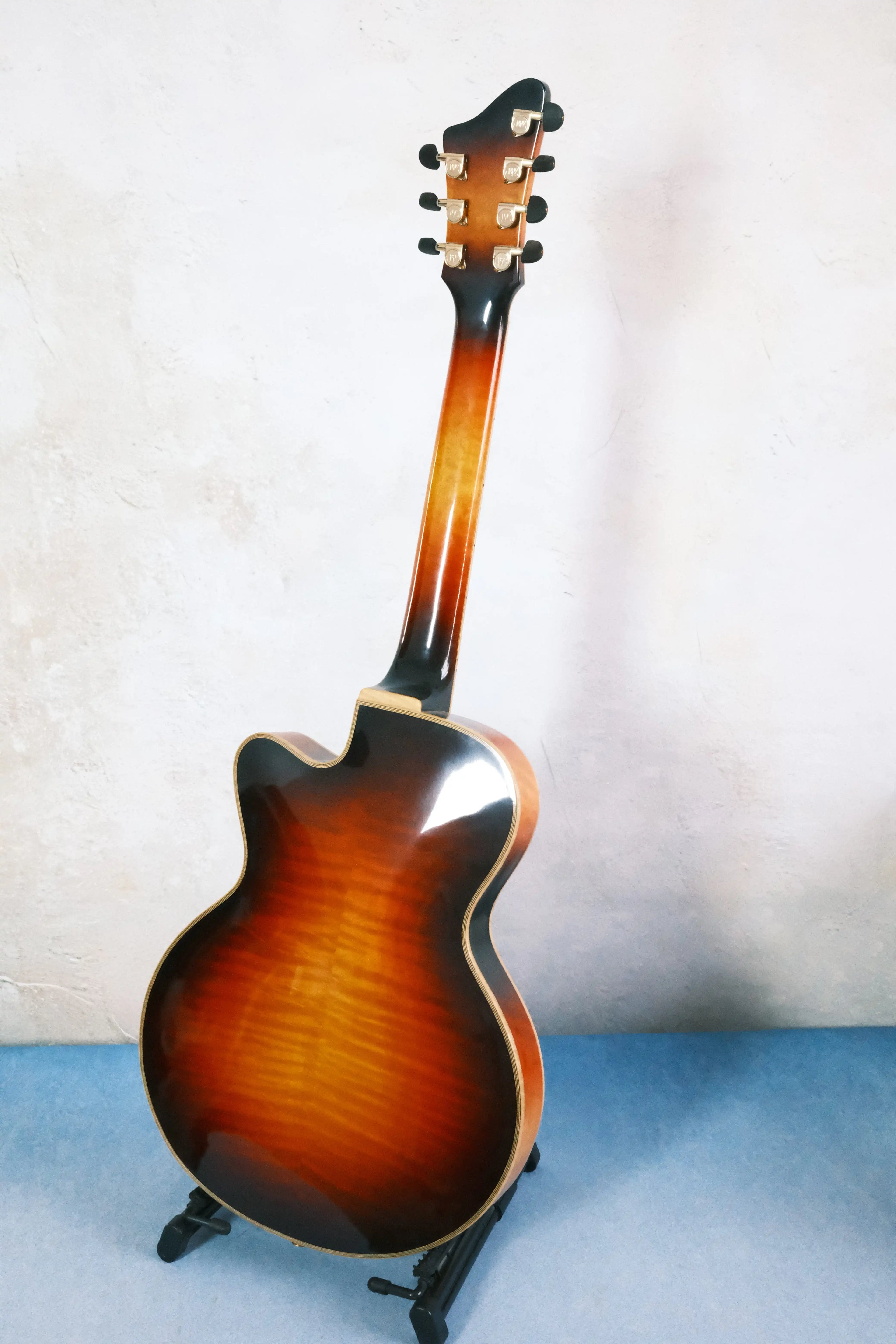 Yunzhi YZ-19NYL 7-String Electric Archtop Jazz Guitar Maple Neck Solid Hollow Body Spruce Top Ebony Luthier Handcrafted Custom