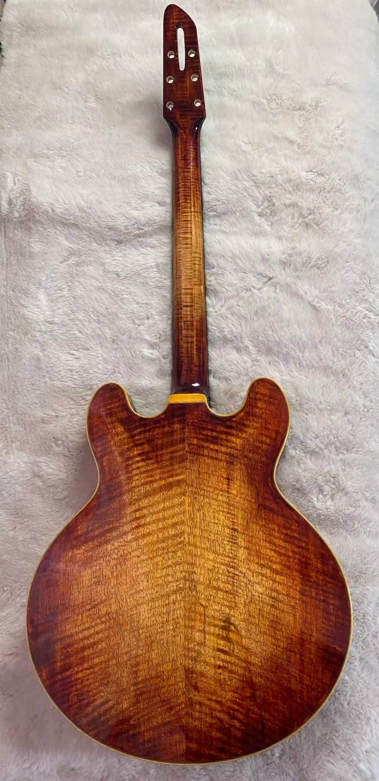 Handcraft Luthier ES335 Archtop Jazz Guitar Hollow Body Components & Kits with Maple Neck Ebony Fingerboard Spruce Top