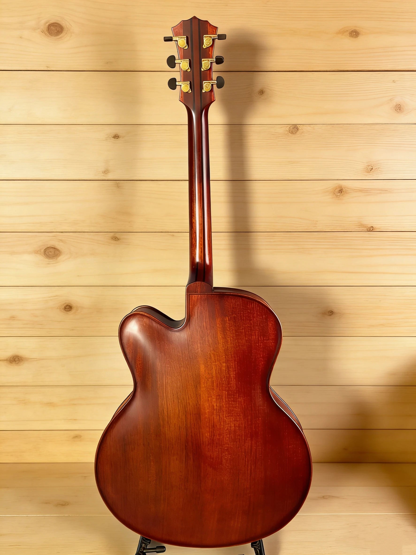 ViolinArchtop Jazz Guitar Spruce Top Mahogany Hollow Body Electric Acoustic 17inch Yunzhi Luthier Custom Handmade-in Stock Ready