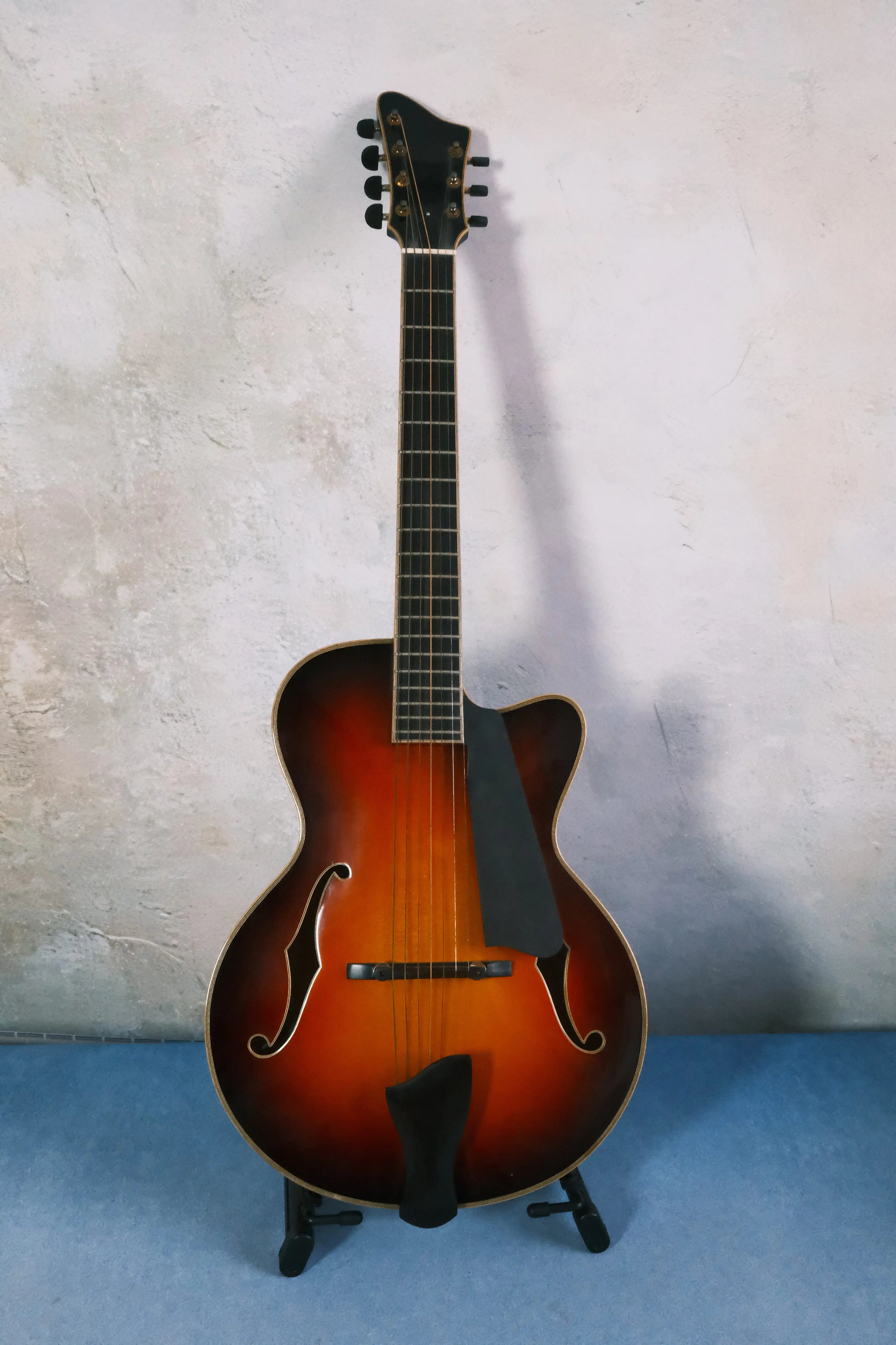 Yunzhi YZ-19NYL 7-String Electric Archtop Jazz Guitar Maple Neck Solid Hollow Body Spruce Top Ebony Luthier Handcrafted Custom