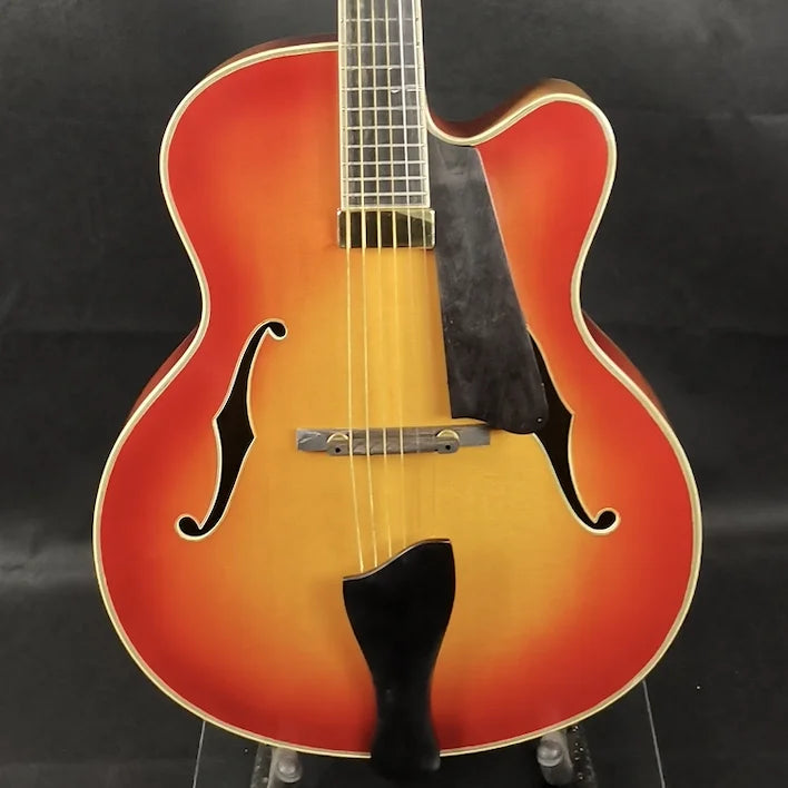 Discount Yunzhi YZ-19NYL Handmade Hollow Flamed Maple Natural Archtop Electric Guitar Cutaway Ebony Fingerboard Solid Spruce