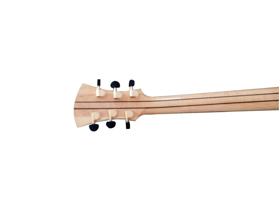 Yunzhi 3A Maple Solidwood Ebony Fingerboard Customizable Jazz Electric Guitar with Spruce/Flamed Maple Body