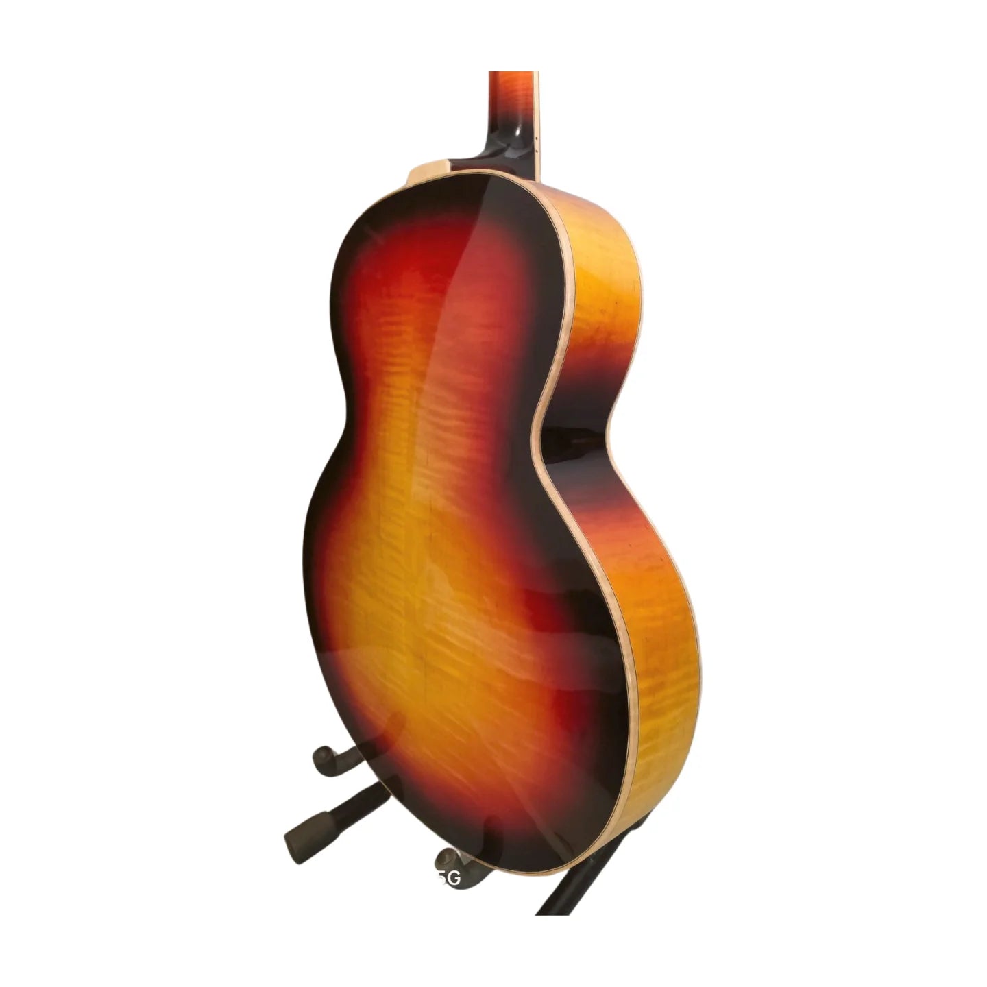 Yunzhi Customizable Archtop Jazz Acoustic Guitar Handcrafted with Maple Carved Solid Body and Ebony Fingerboard by Craftsmen