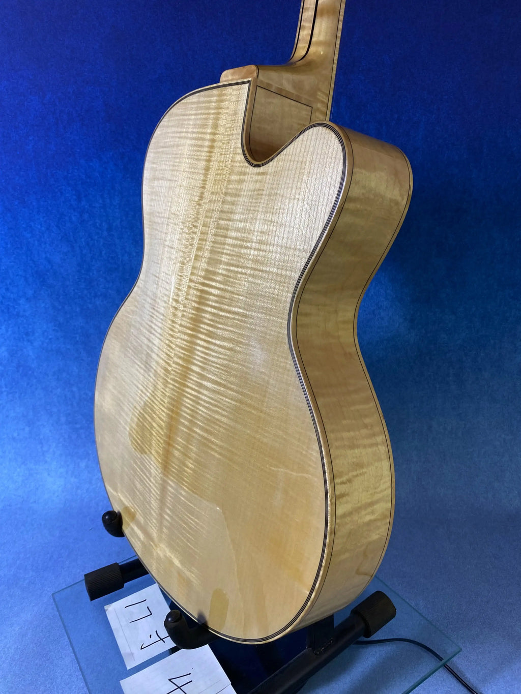 Yunzhi YZA25 Left-handed 17inch Guitar Handmade Jazz Acoustic 2A Carved Maple Archtop Ebony Professional Performance