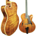 Handmade 16-Inch Hollow Flamed Maple Archtop Spruce Top Mahogany Body Electric Jazz Guitar Ebony Fingerboard Discount Cutaway