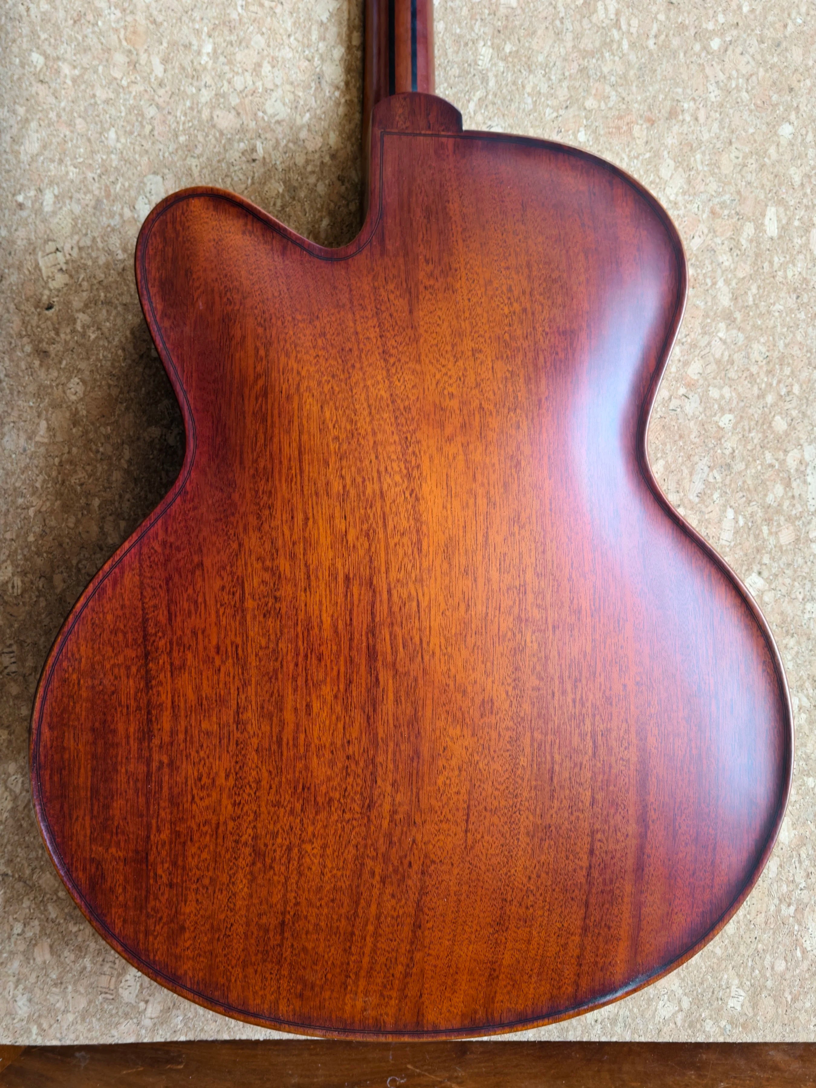 ViolinStyle Handcarved 17" Electric Guitar Solid Spruce Hollow Body Ebony Professional Jazz Guitar Cutaway in Stock