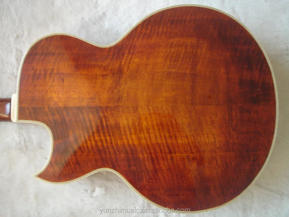 Handmade Solid Jacaranda Wood Archtop Electric Guitar Fully Custom with Spruce Top Maple Back/Side Ebony Fingerboard