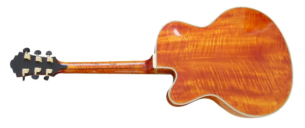 Yunzhi Hollow Body Archtop Jazz Guitar Maple Solid Wood Ebony Fingerboard Customizable Electric Guitar China