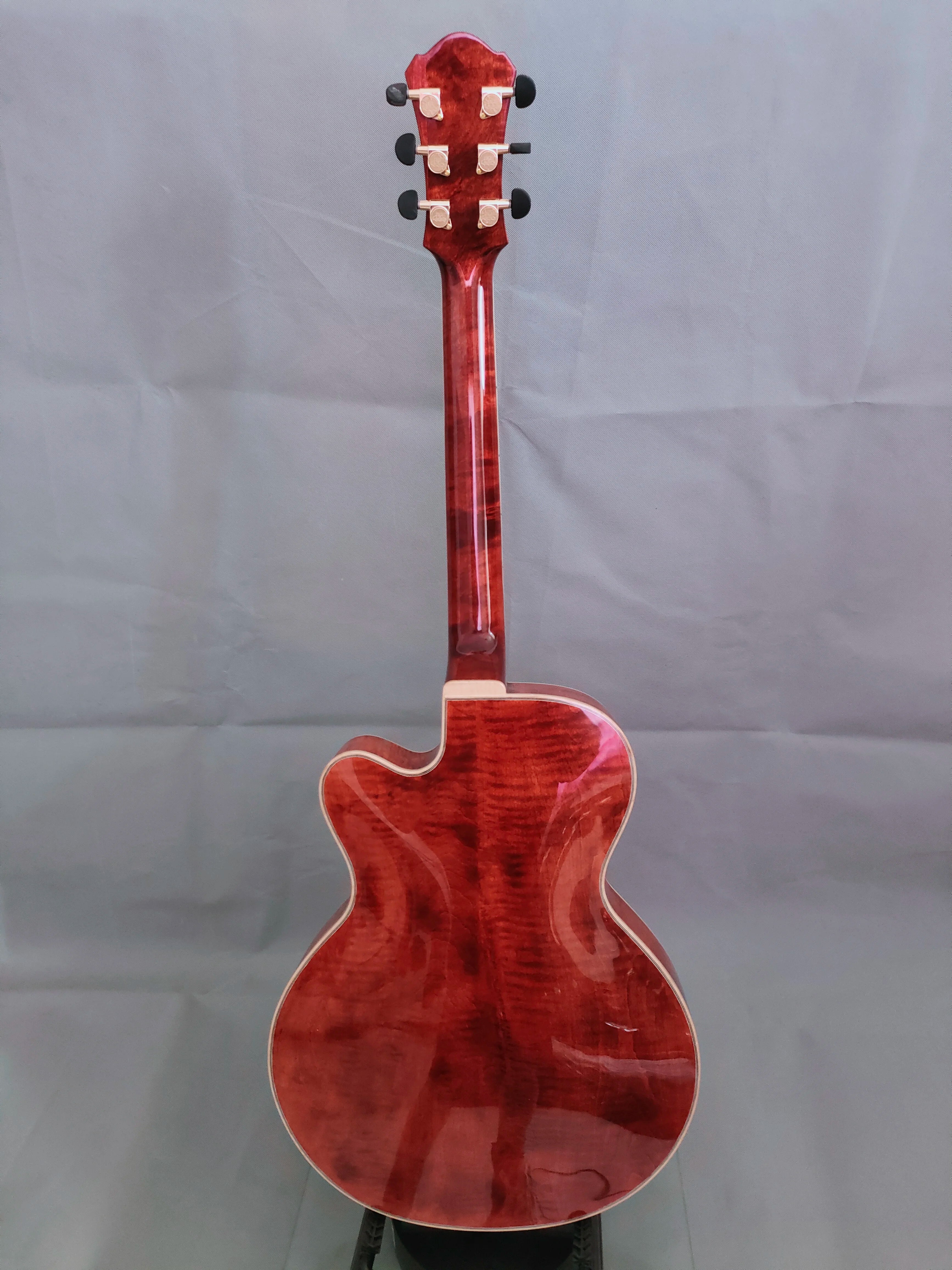 Yunzhi Fully Customizable Electric Guitar Handmade Basswood Body Spruce Top Maple Neck Ebony Fingerboard 6-String Gloss Finish