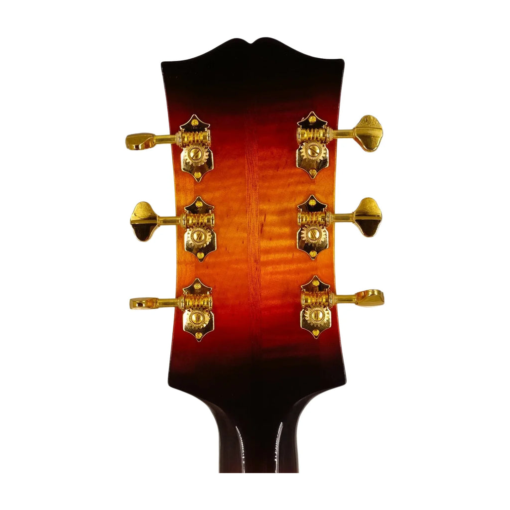 Yunzhi Customizable Archtop Jazz Acoustic Guitar Handcrafted with Maple Carved Solid Body and Ebony Fingerboard by Craftsmen