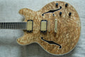 Yunzhi YZ Archtop Jazz Electric Guitar Maple Neck Burr Maple Hollow Body with Ebony Fingerboard Maple Back/Sides China