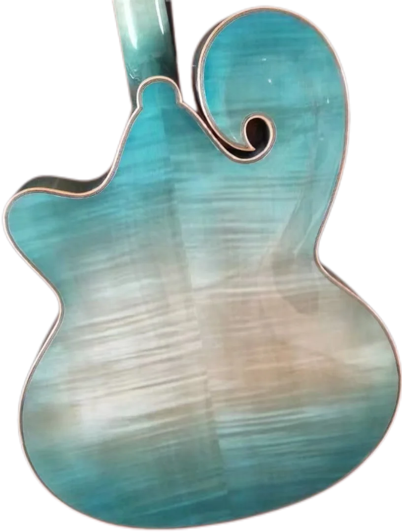 Yunzhi Hollow Body Handmade Archtop Carved Solid Maple Acoustic Electric Customizable Ebony Jazz Guitar Musical Instrument