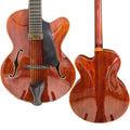 Yunzhi 16-Inch Mahogany Electric Archtop Guitar Handcrafted Solidwood Hollow Body Customizable Eastman Jazz with Ebony Finish