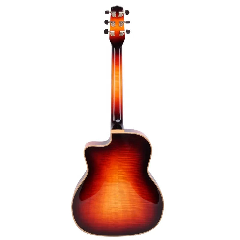 YUnzhi Handmade Jazz Gypsy Hollow Body Guitar Spruce Top Maple Back/Side Ebony Fingerboard 628mm Scale H/S Pickup-Ready for
