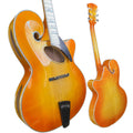 Yunzhi Electric Archtop Handmade Hollow Body Jazz Guitar Spruce Top Flamed Maple Ebony Fingerboard Customizable