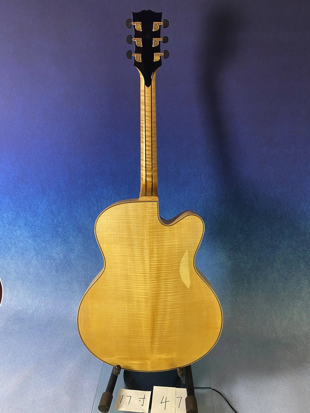 Yunzhi YZA25 Left-handed 17inch Guitar Handmade Jazz Acoustic 2A Carved Maple Archtop Ebony Professional Performance