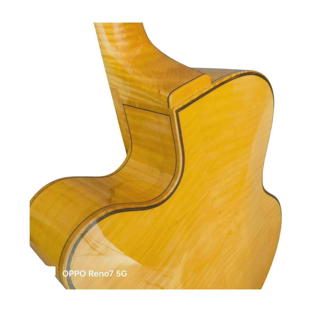 Yunzhi Acoustic Guitar Hollow Body Guitar Cheap Stock Good Solid Maple Carved Handcrafted Archtop Jazz Guitar