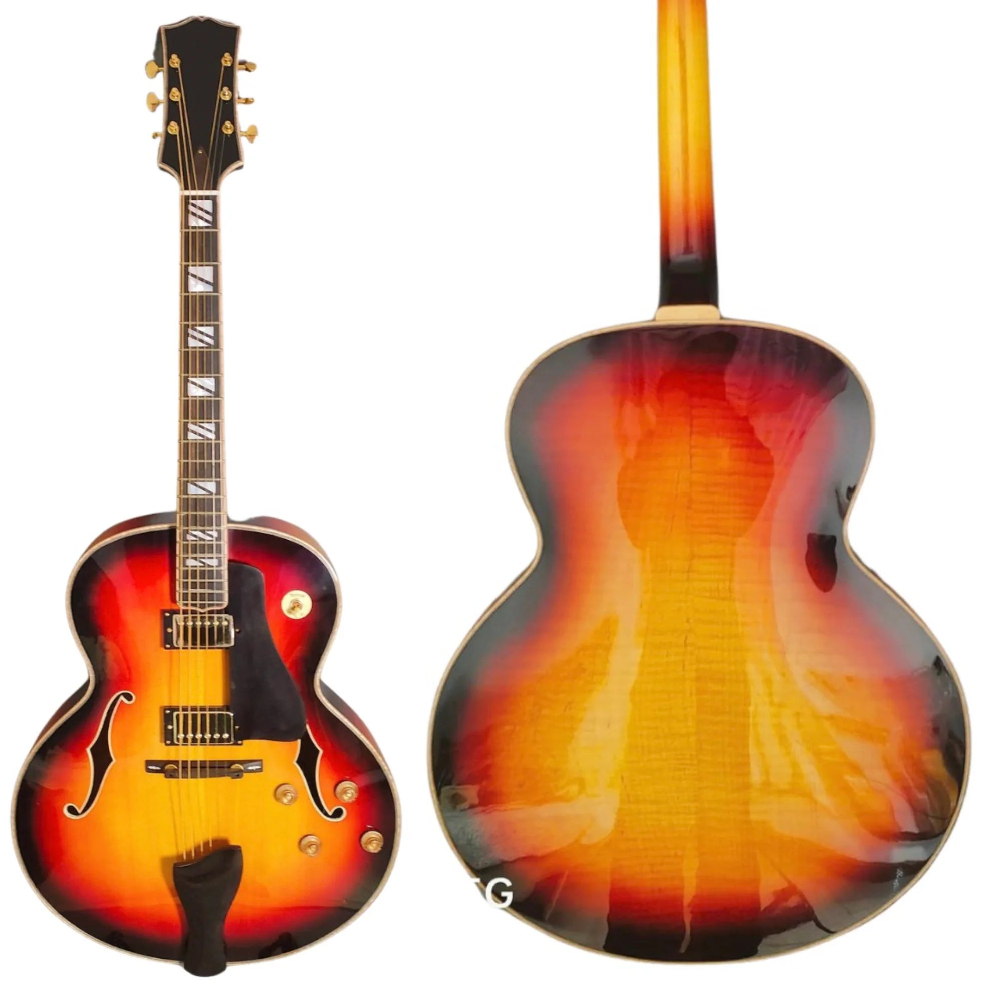 Acoustic Hollow Guitar Handcrafted Solid Maple Wood Jazz Guitar Instruments Musical