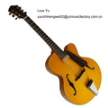 Yunzhi Archtop Hollow Body Maple Jazz Guitar Carved Solid MapleHandcrafted  Jazz Guitar Instruments Musical
