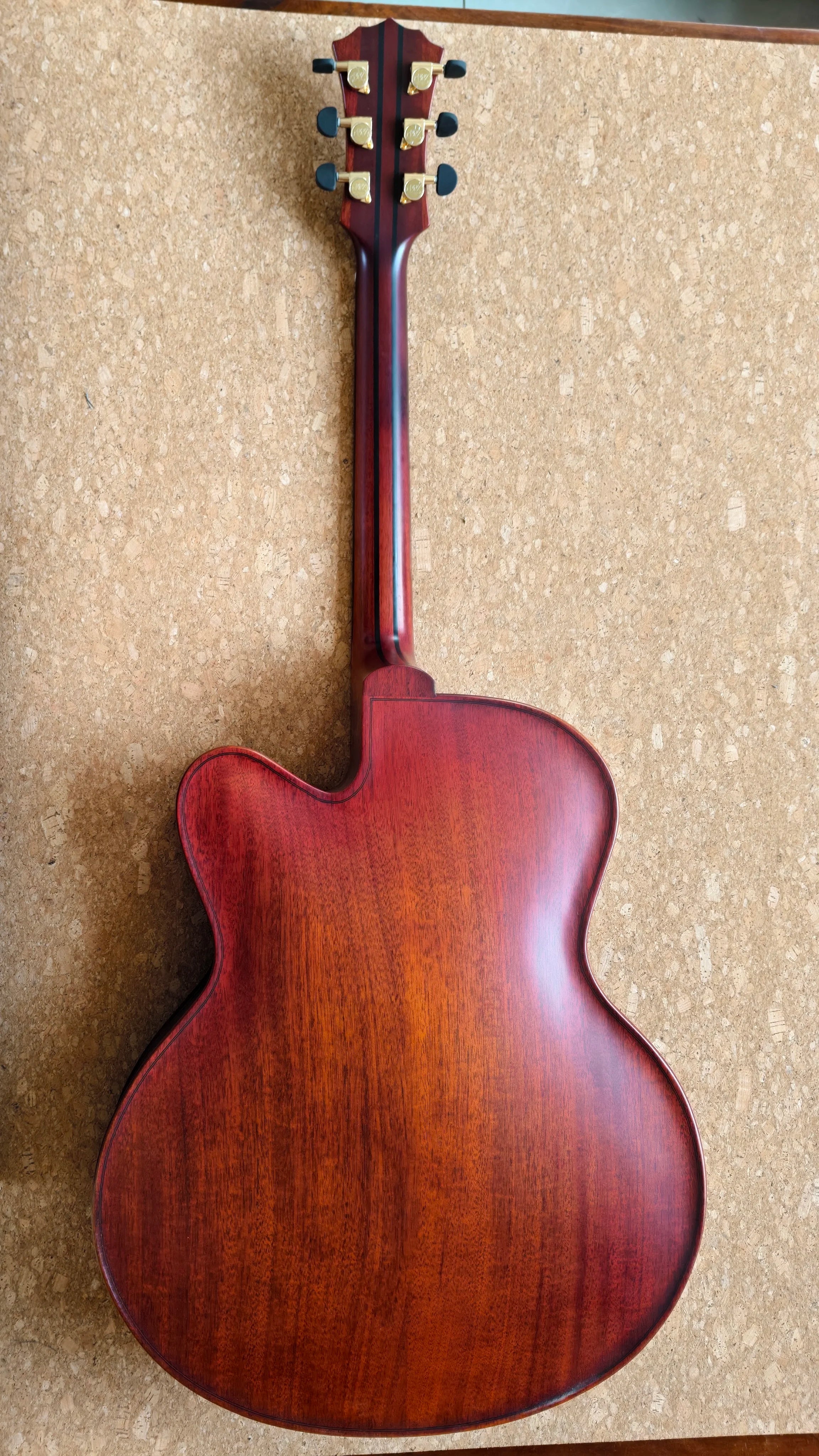 ViolinStyle Handcarved 17" Electric Guitar Solid Spruce Hollow Body Ebony Professional Jazz Guitar Cutaway in Stock