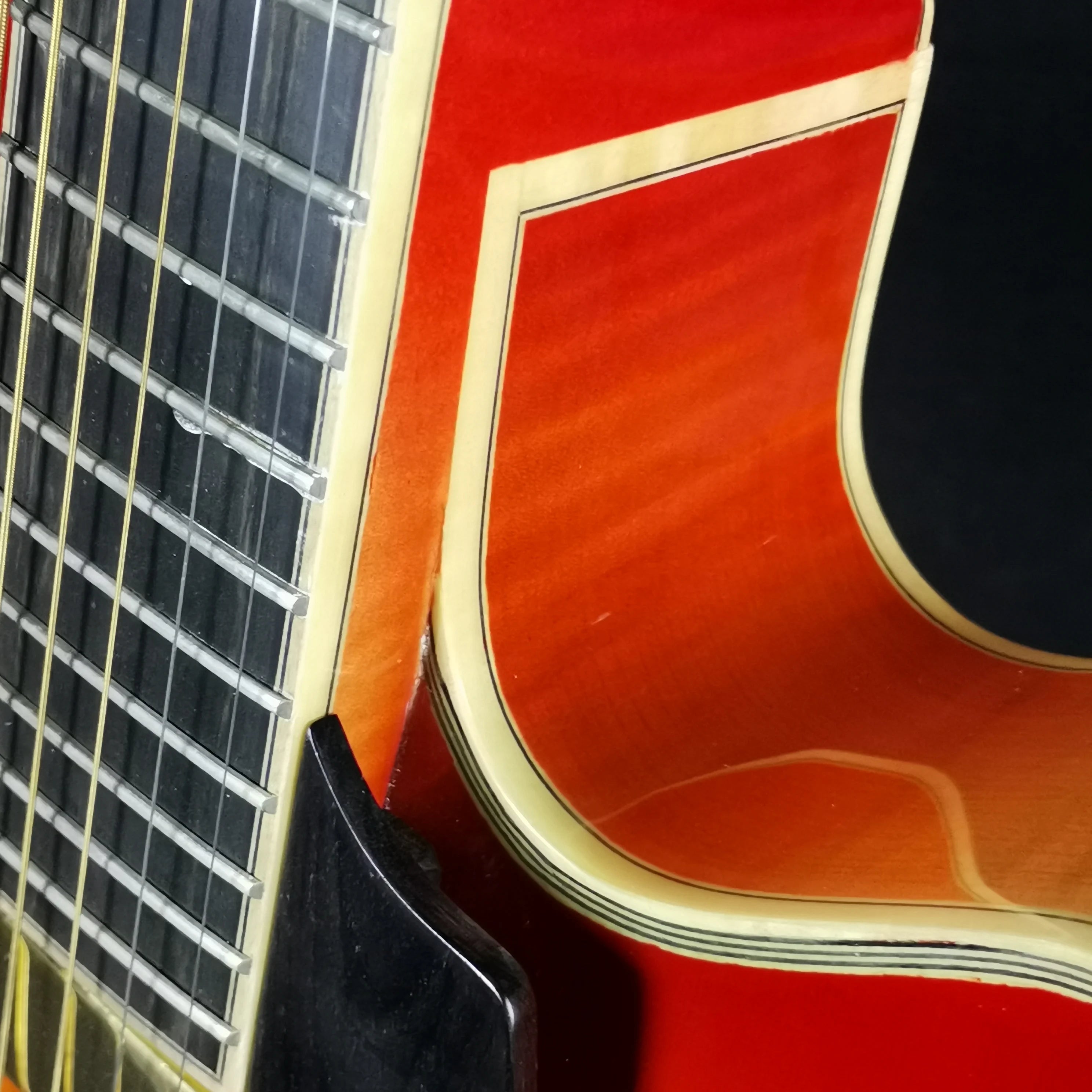 Discount Yunzhi YZ-19NYL Handmade Hollow Flamed Maple Natural Archtop Electric Guitar Cutaway Ebony Fingerboard Solid Spruce