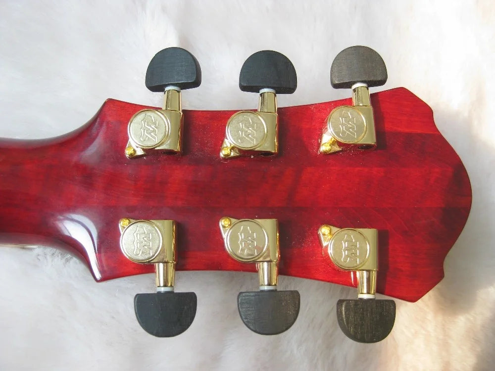 High Quality Customizable Archtop Electric Jazz Guitar Spruce Fingersboard Hollow Body Ebony Rosewood Maple Mahogany 16'' H/S