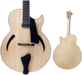 Yunzhi Customizable Jazz Hollow Body Electric Guitar with Spruce/Flamed Maple Archtop Ebony Fingerboard S/H Pickup Configuration
