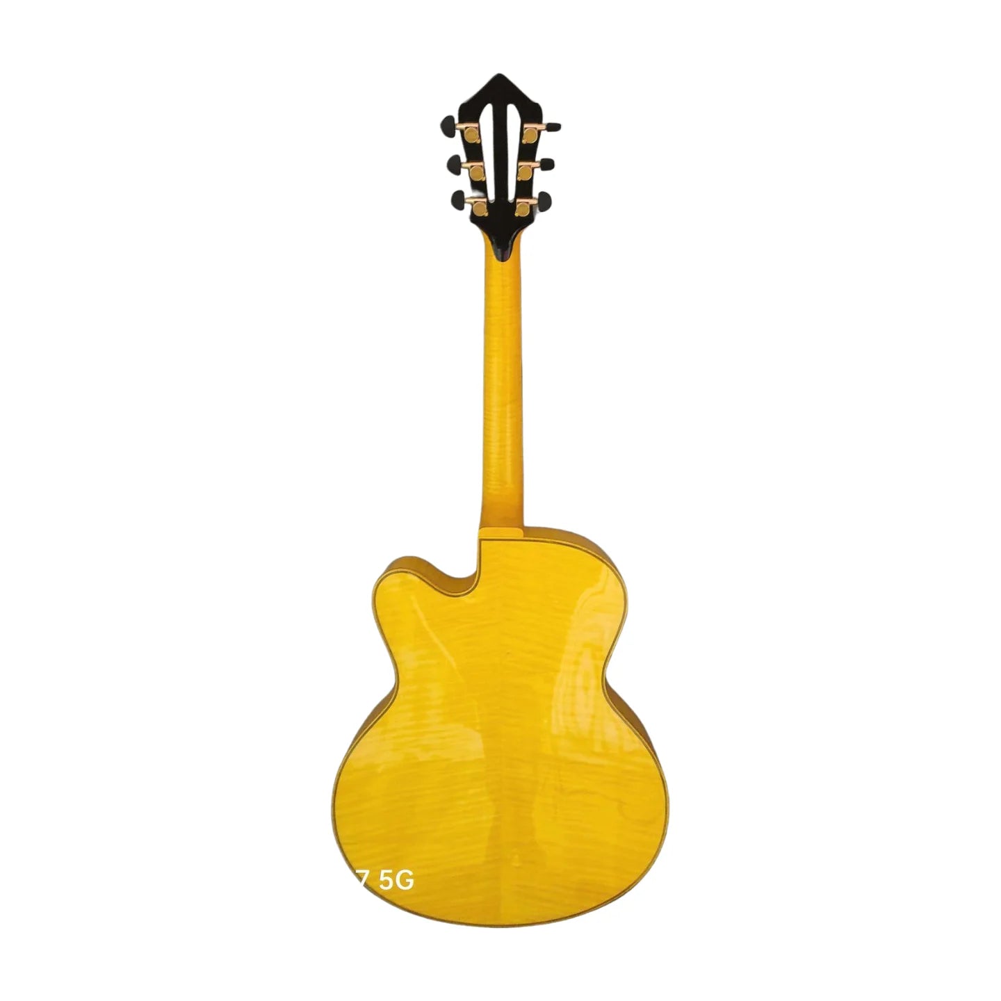 Yunzhi Acoustic Guitar Hollow Body Guitar Cheap Stock Good Solid Maple Carved Handcrafted Archtop Jazz Guitar