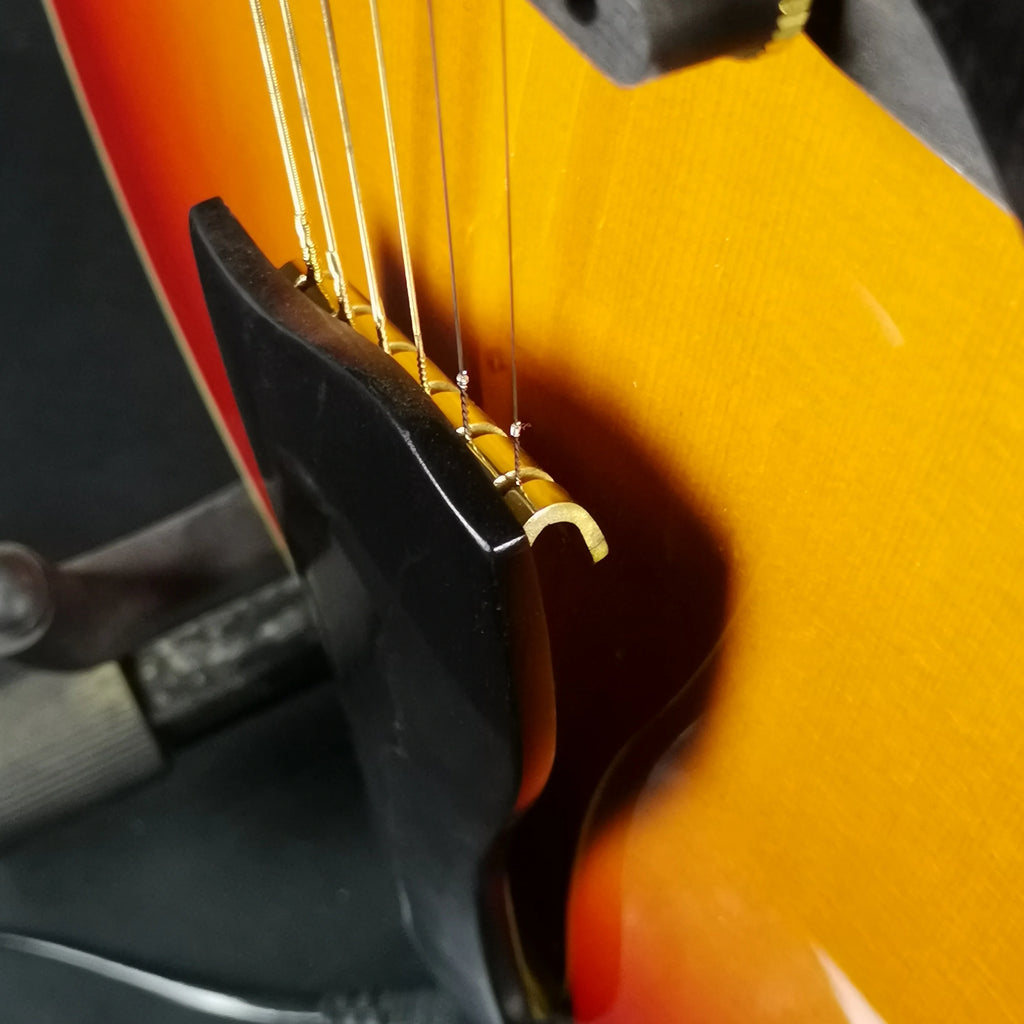 High Quality Handmade Yunzhi YZA25 Sunset Jazz Electric Guitar with Ebony Fingerboard 6-String Maple Back/Sides Lacquered Finish
