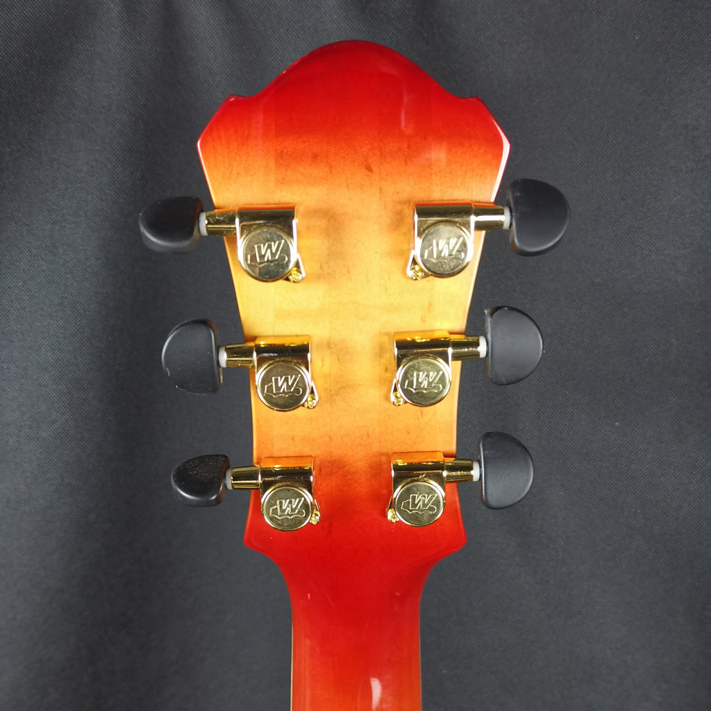 Discount Yunzhi YZ-19NYL Handmade Hollow Flamed Maple Natural Archtop Electric Guitar Cutaway Ebony Fingerboard Solid Spruce
